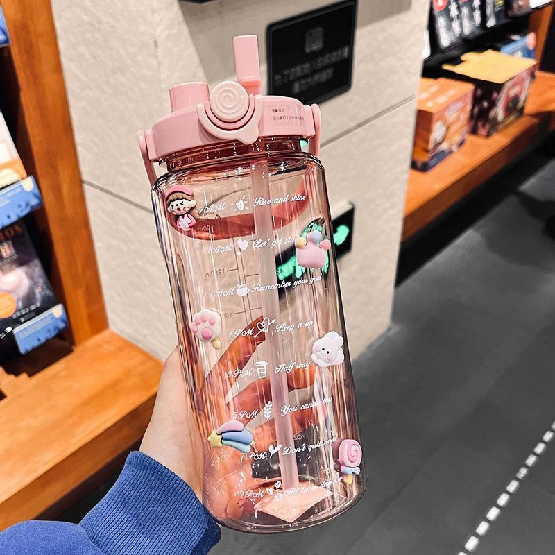 水杯男生大容量杯子女高颜值泡茶杯水瓶夏季夏天防摔健身运动水壶