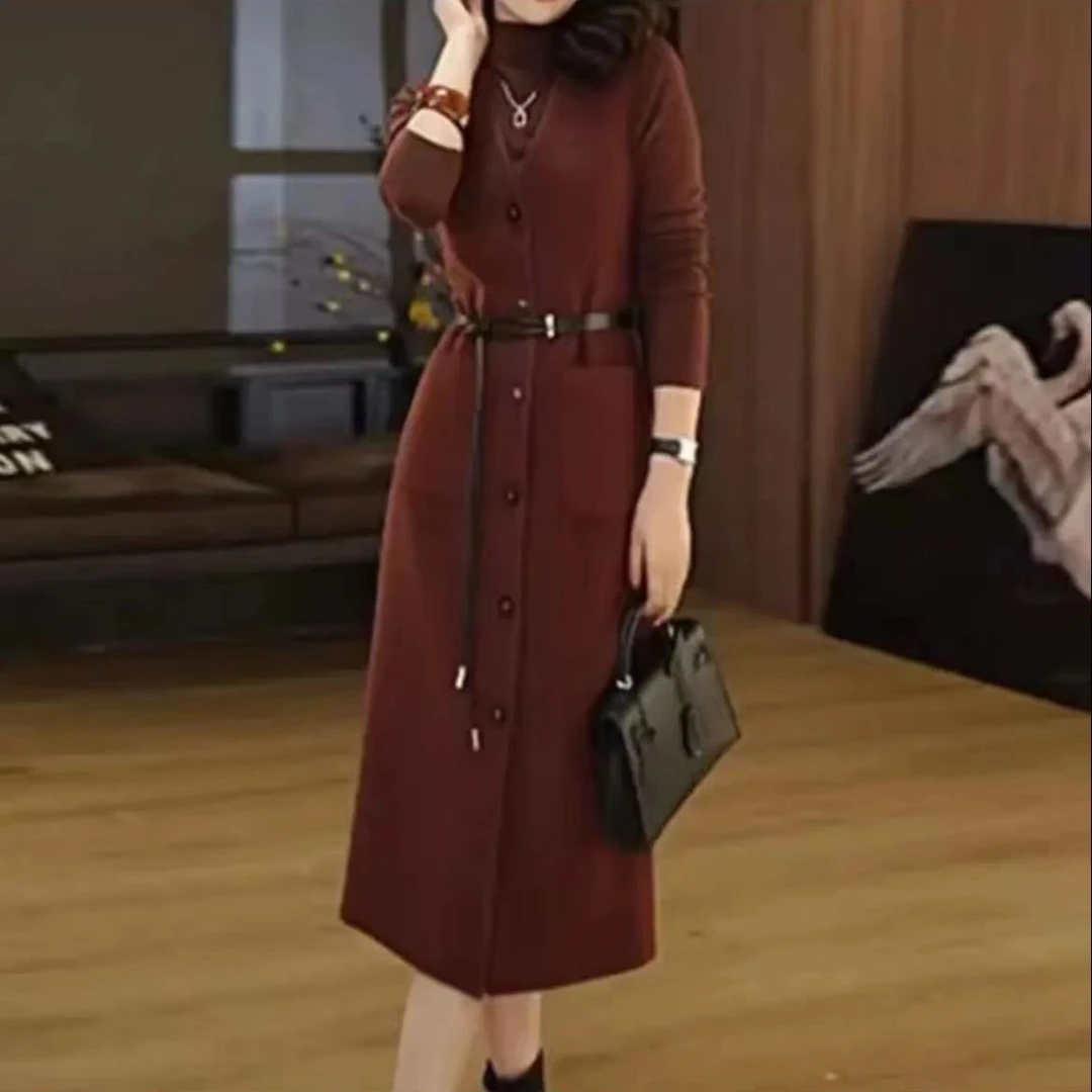 新款2024秋冬季高端时尚气质马甲连衣裙洋气时尚百搭显瘦女装轻奢