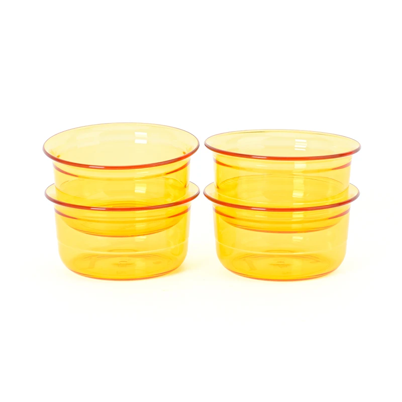 （海）特百惠 150ML晶莹碗 家用透明加厚彩色炫彩防摔塑料小碗