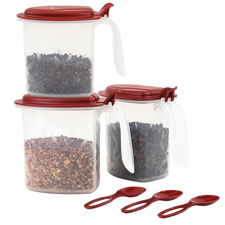 特百惠 500ML大嘴蛙调料盒 味精盒 家用快捷调料盐盒味精盒