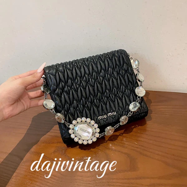 大吉中古/Miumiu宝石链小方包