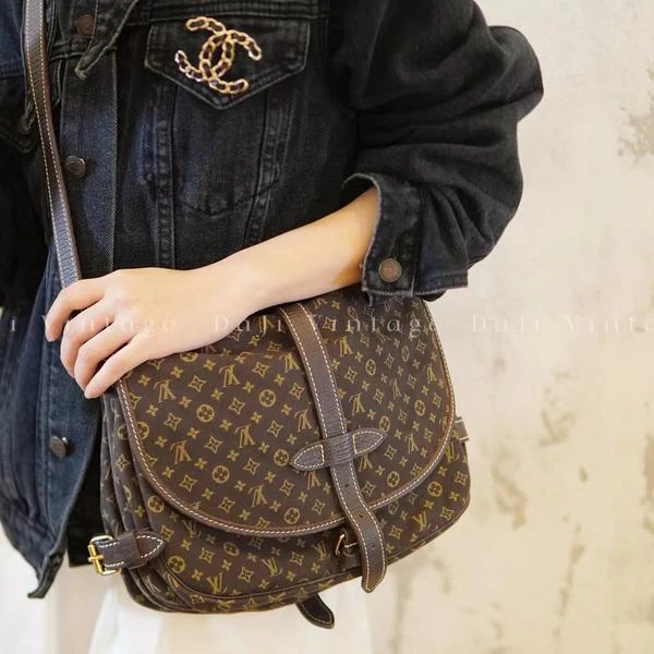 大吉中古/Lv深棕丹宁双子星小号斜挎包10.13
