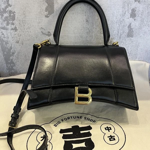 大吉中古/Balenciaga 巴黎世家黑金光面沙漏S码斜挎包