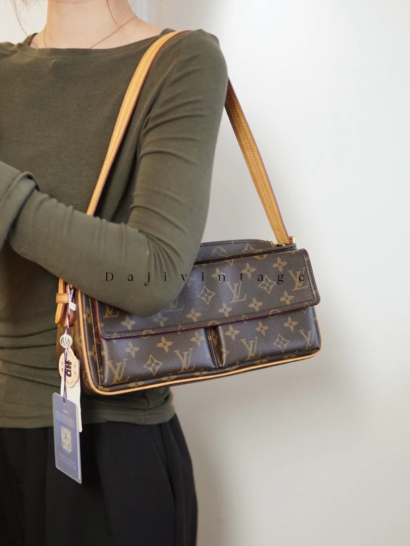 95新 LouisVuitton/路易威登 大吉中古/小号骆驼单肩包