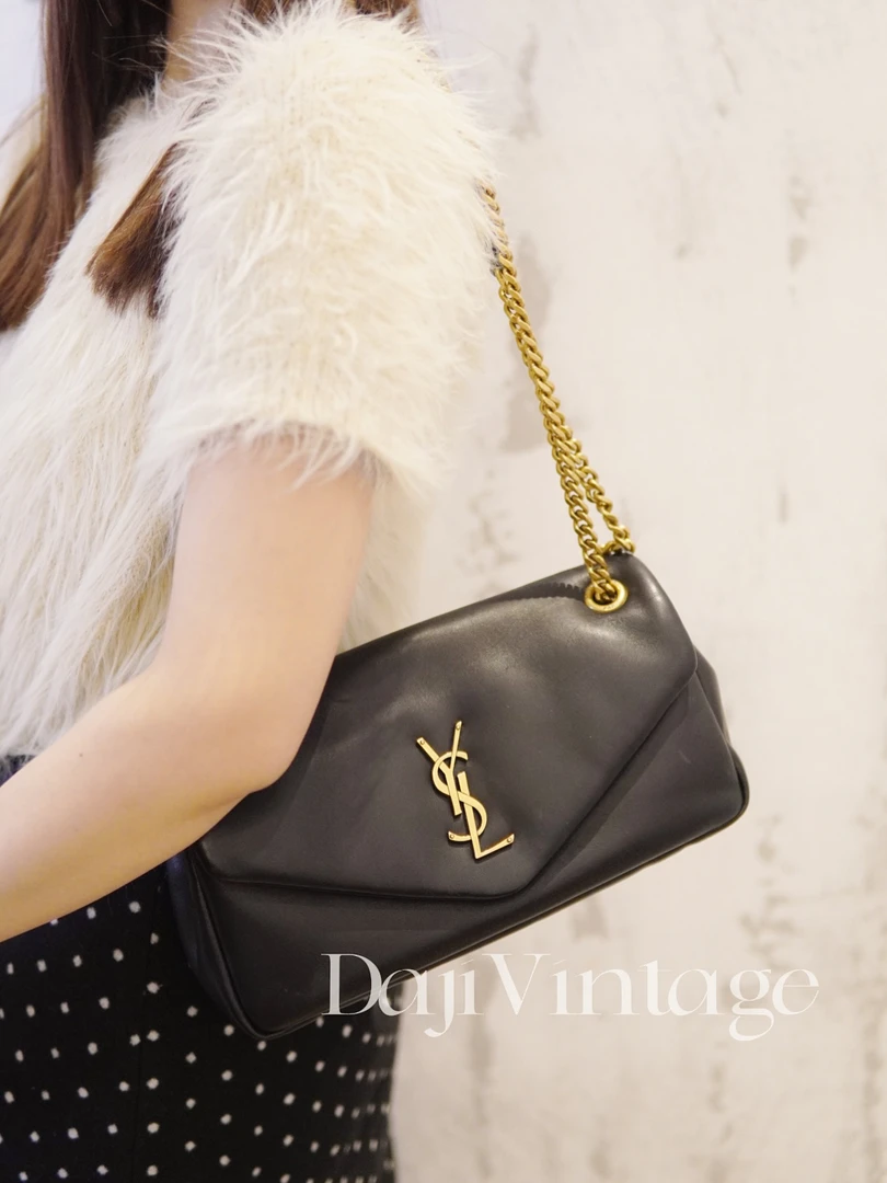 95新 YSL/圣罗兰 大吉中古/Ysl圣罗兰黑金法棍单肩包