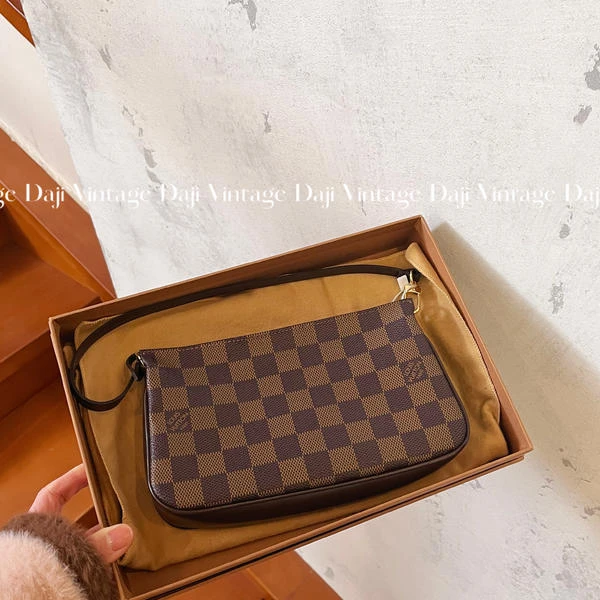 大吉中古/lv路易威登棋盘格麻将包