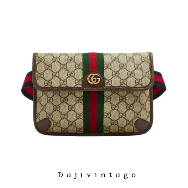大吉中古/GUCCI古驰老花双G腰包