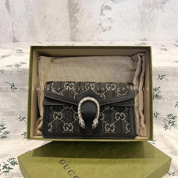大吉中古/Gucci古驰牛仔supermini酒神斜挎