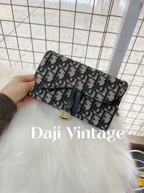 95新  大吉中古/迪奥刺绣马鞍腰包