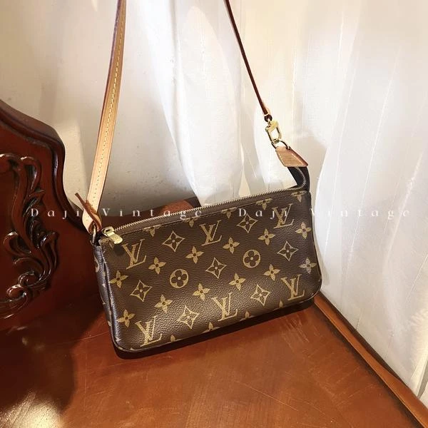 大吉中古/LV老花大麻将单肩包