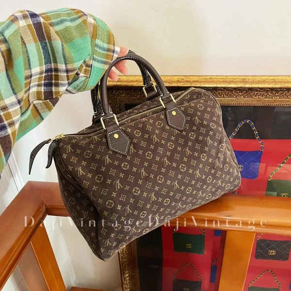 大吉中古/LV丹宁speedy30手提包