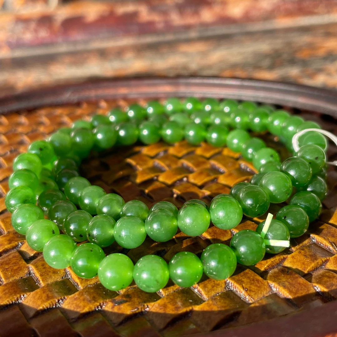 【BJ琪禧珠宝】碧玉6mm三圈手串24101501（多样性发货）