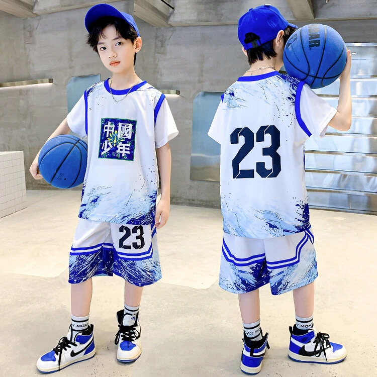 大童篮球服男童衣服速干套装衣训练服儿童球衣男孩5-15岁帅气套装