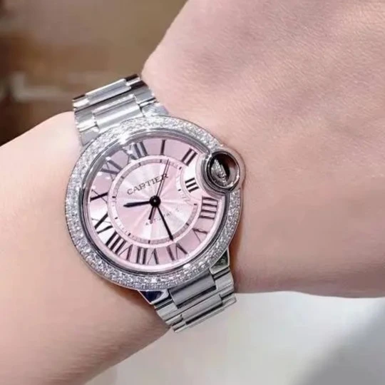 95新 Cartier/卡地亚 蓝气球女表W6920100/33mm/后镶钻/IP33