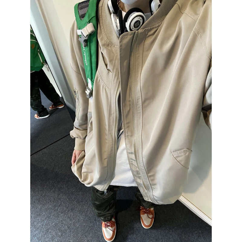 美式飞行员冲锋夹克男士春秋美式oversize潮牌宽松情侣棒球服外套