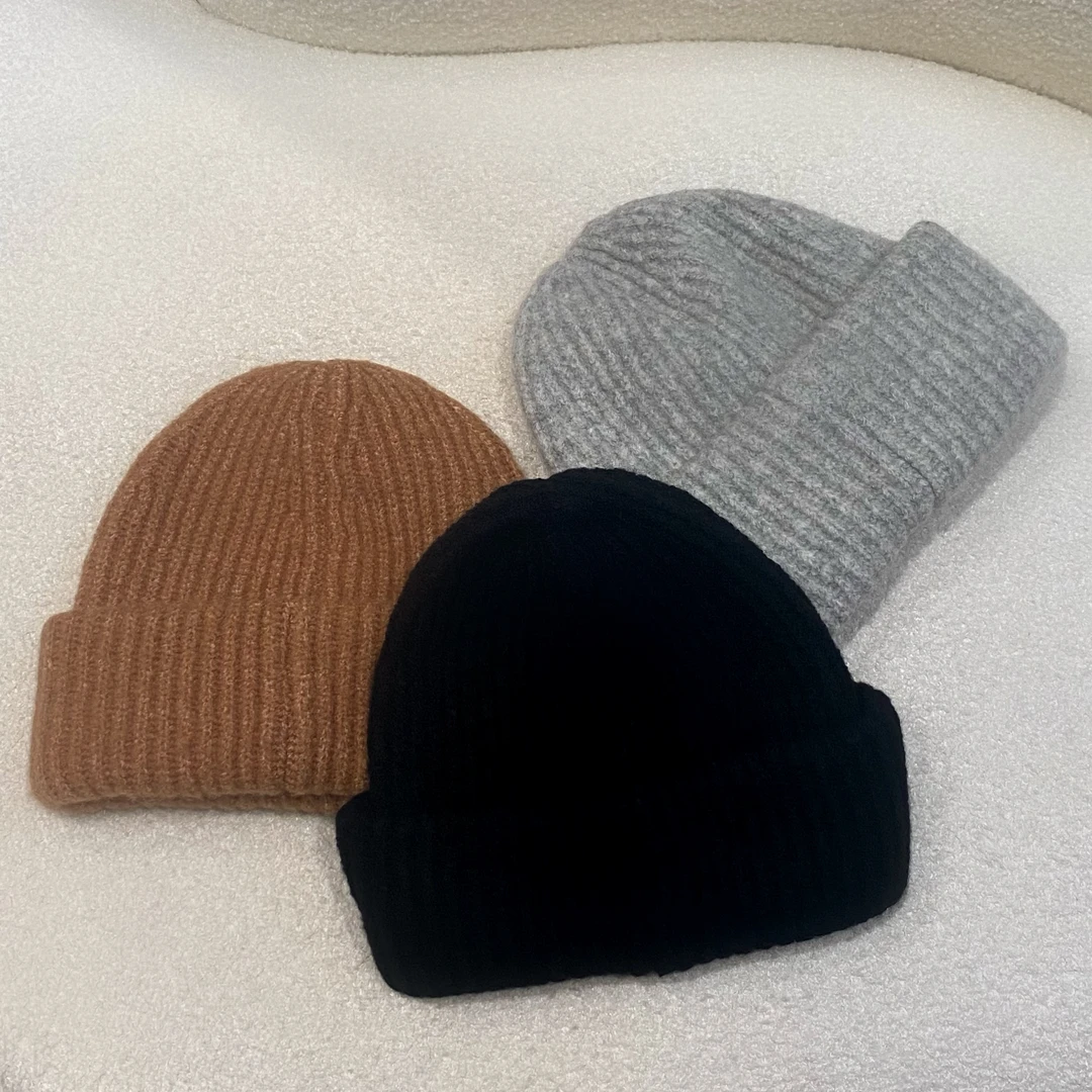 【毛茸茸】秋冬韩版时尚潮流百搭休闲风针织素颜遮脸保暖毛线帽04