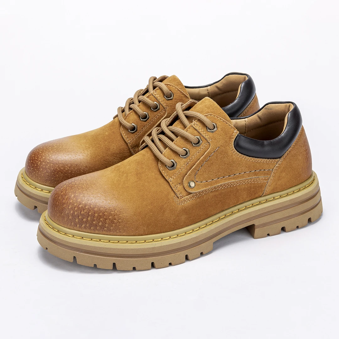 男士马丁靴短帮新款潮流工装百搭真皮鞋休闲男鞋时尚潮鞋厚底