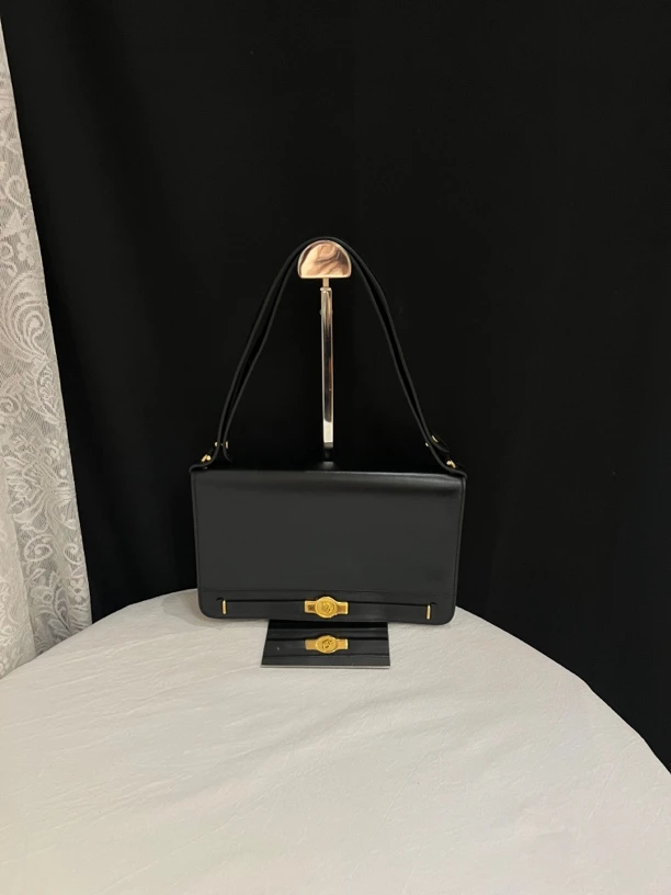 95新 Dior/迪奥 Li古奢品/中古包黑色皮面斜挎包单肩包