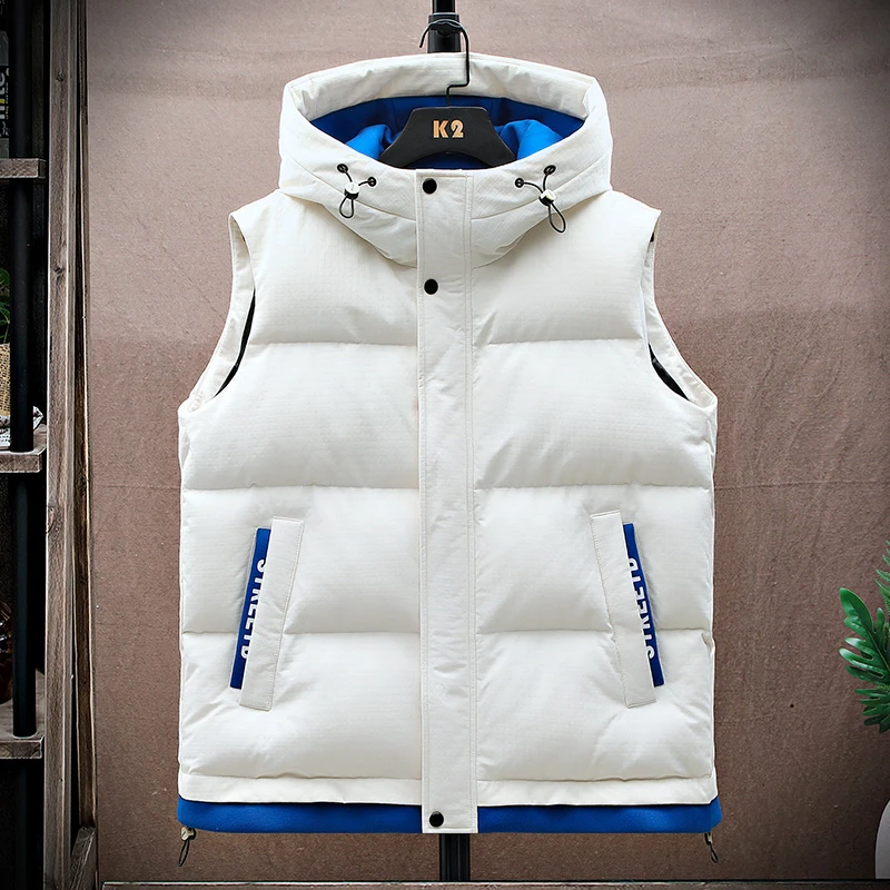 男士马甲秋冬季加厚保暖无袖棉衣外套男生潮牌休闲宽松面包服坎肩