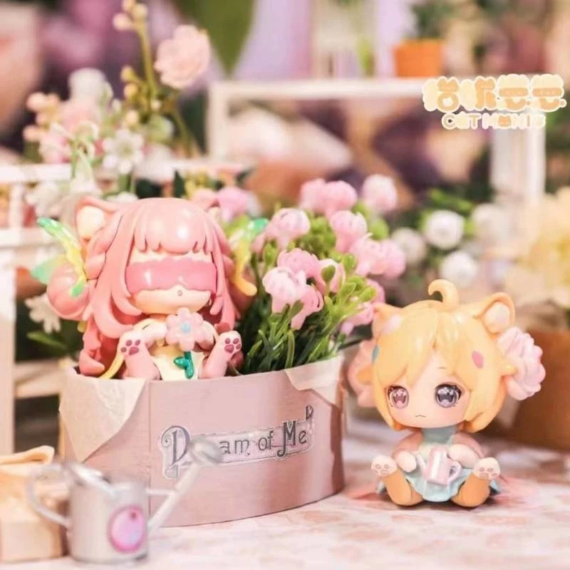 新款正版Moni猫妮崽崽小猫事务所盲盒潮玩可爱萌宠小女孩