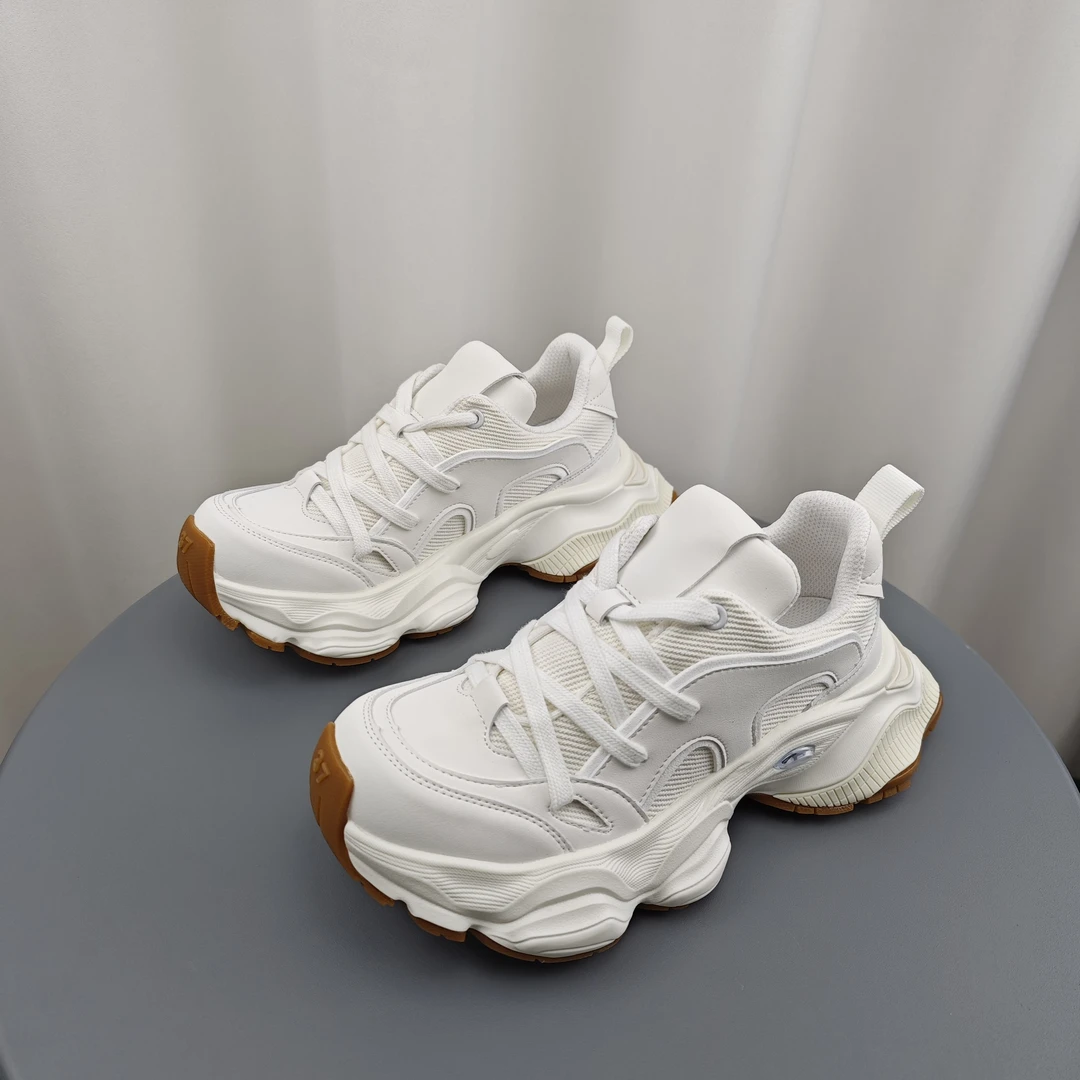 SGIRLTWTW2024年新款透气增高老爹女ins百搭拼色厚底老爹鞋女