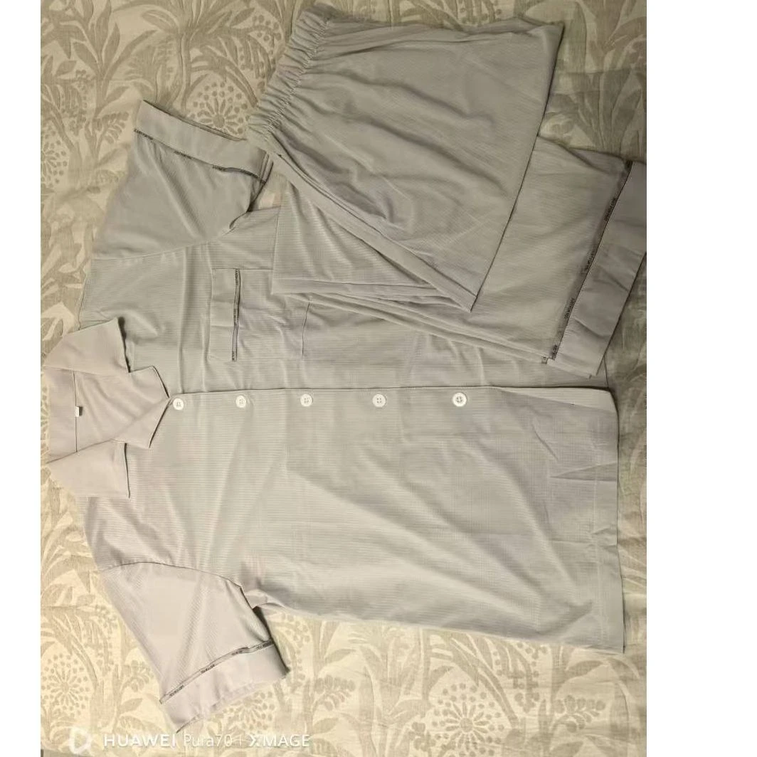 【超级红】灰色 凉感丝男士睡衣套装