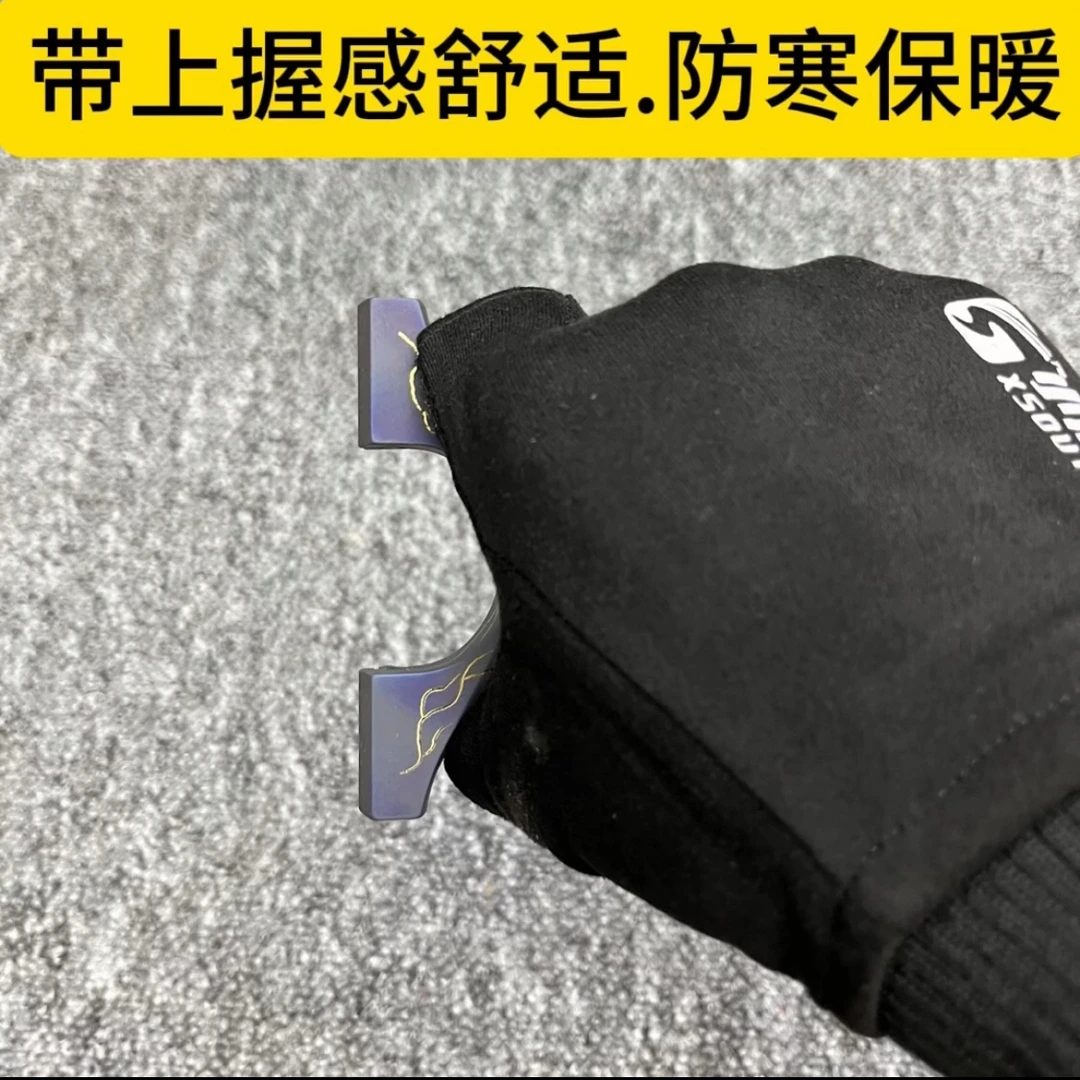 麓皮绒半指手套防打手防磨手防滑运动