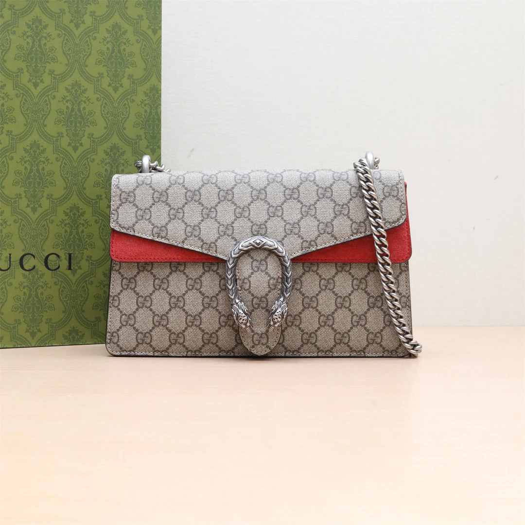 95新 GUCCI/古驰 Dionysus 酒神 中号 28 红色 PVC P234348043