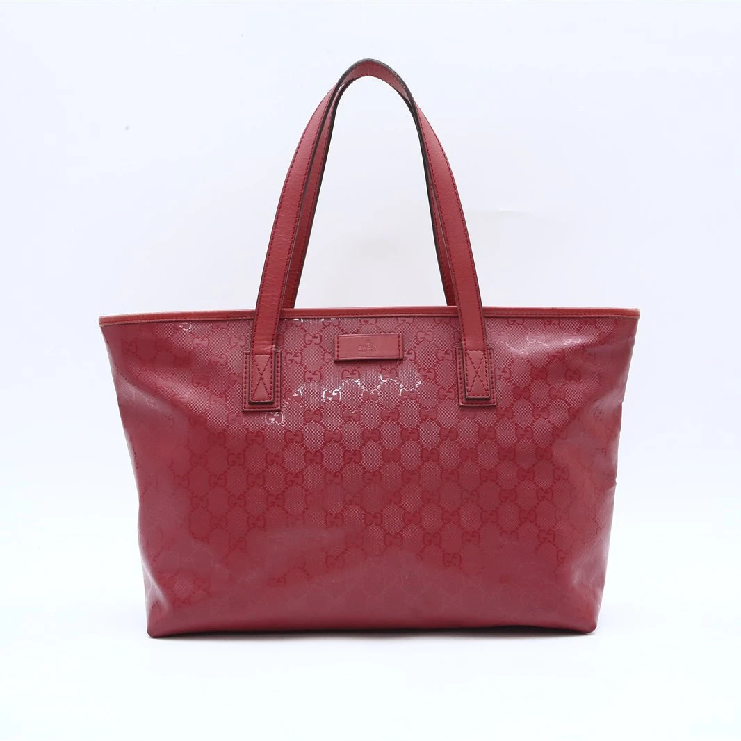 99新 GUCCI/古驰 Gucci 纯色老花手提单肩包 红色P234348143