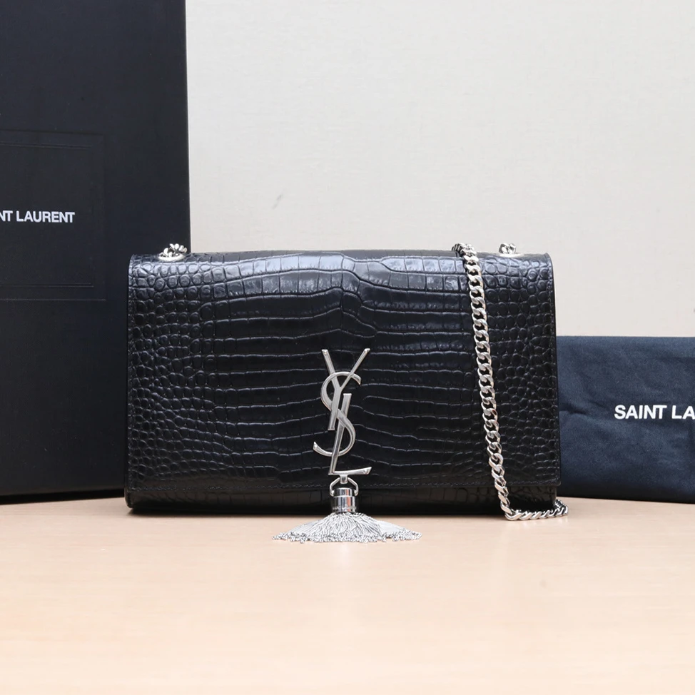 95新 YSL/圣罗兰 链条包 中号 24 黑色 P234655644