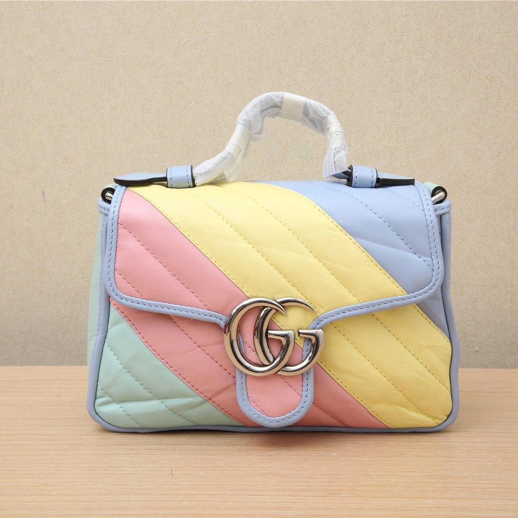 90新 GUCCI/古驰 手提 肩背包 Mini 21 拼色 P231743542