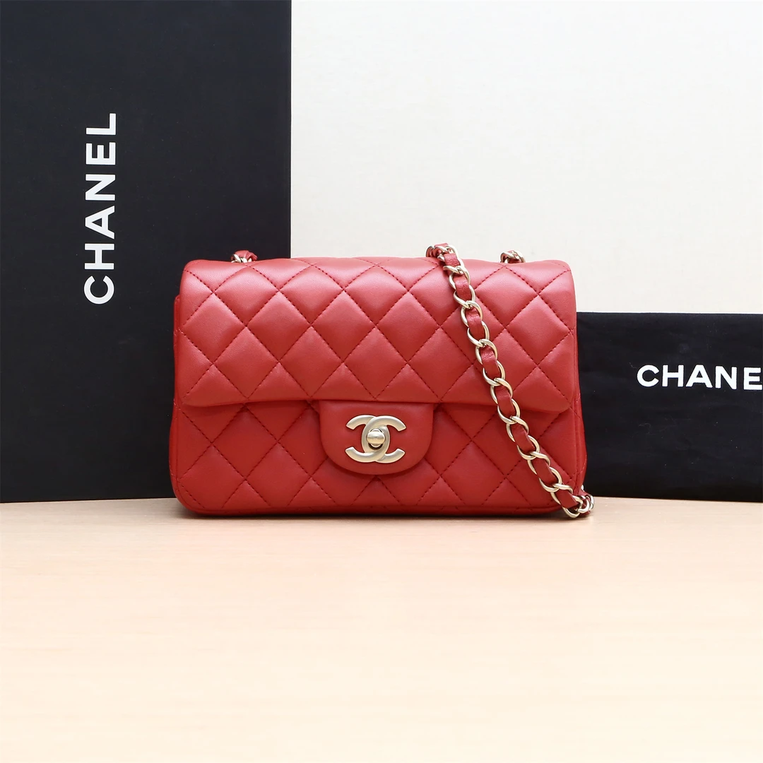 99新 Chanel/香奈儿 CF 口盖包 大Mini 2斜挎包P224302109
