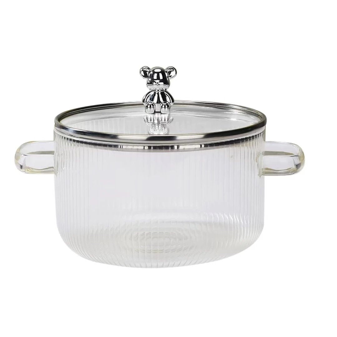 逮虾记高硼硅小熊玻璃锅1.8L