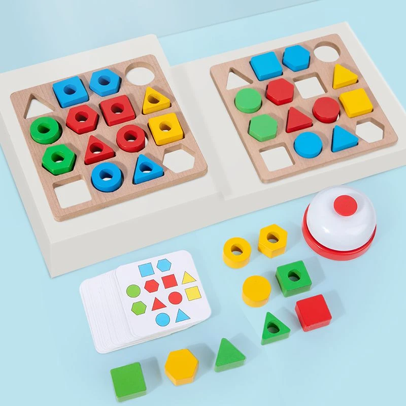 儿童玩具对战玩积木形状配对玩具手眼协调儿童思维训练专注力游戏