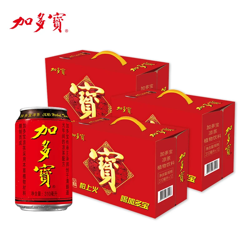 加多宝凉茶植物饮料 310ml*12罐*3箱 怕上火喝加多宝