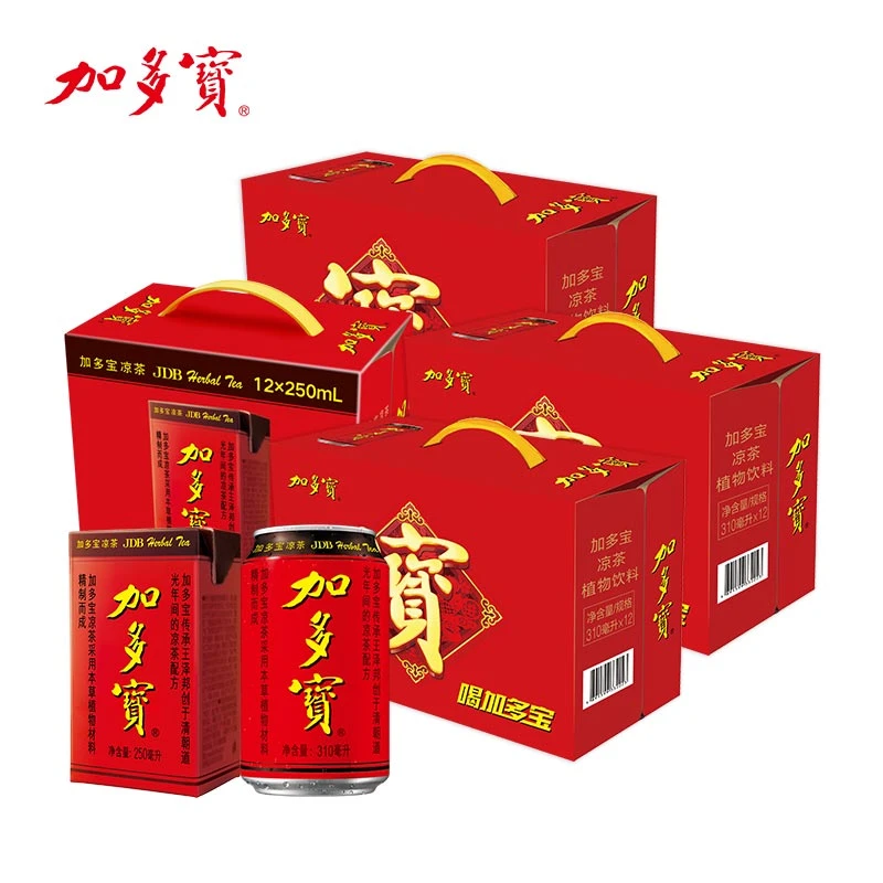 加多宝凉茶 310ml*12罐*3箱+250ml*12盒（4个包裹发货）【ASFR】