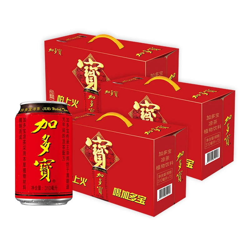 加多宝凉茶植物饮料 310ml*15罐*3箱(3个包裹发货) ybx