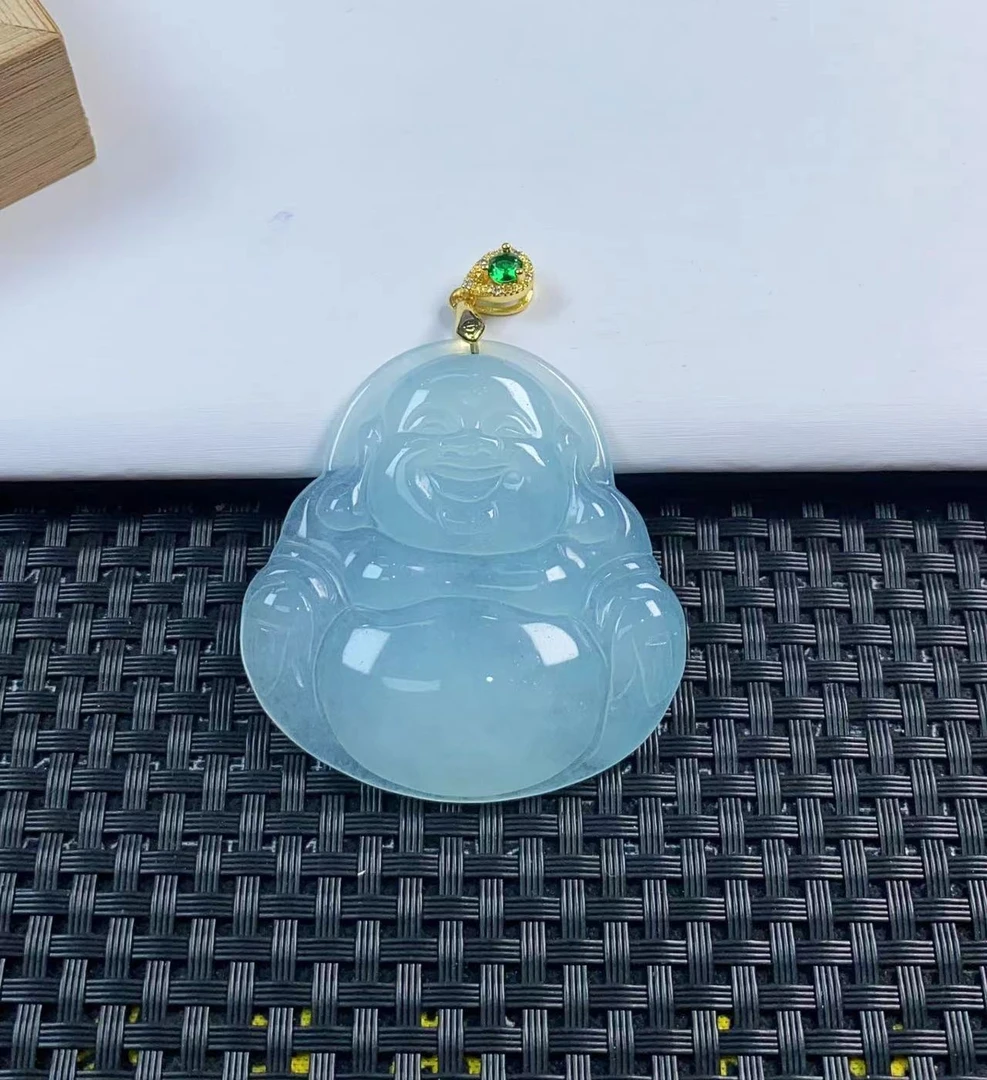 （聚宝严选）D074蓝冰大佛公吊坠精致气质妈妈款时尚精美