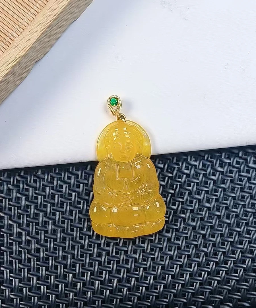 （聚宝严选）D044黄大观音吊坠精致气质妈妈款时尚精美