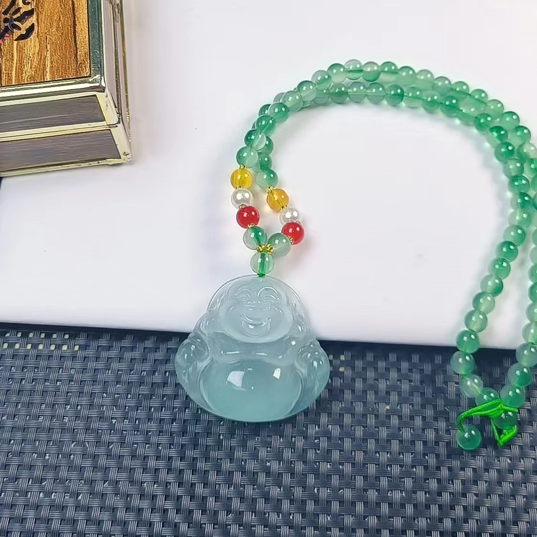 （聚宝严选）74蓝冰佛公厚切吊坠精致气质妈妈款时尚精美