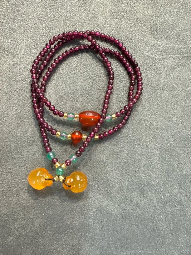 紫牙乌多圈手串3mm-0594