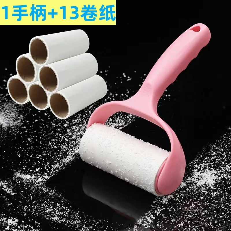 粘尘纸滚刷除毛器多功能粘毛器可撕式去毛脱去衣物强力黏毛滚毛筒