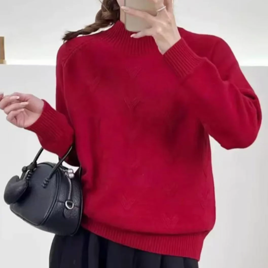 001#秋冬新款毛衣女半高领针织衫2 63
