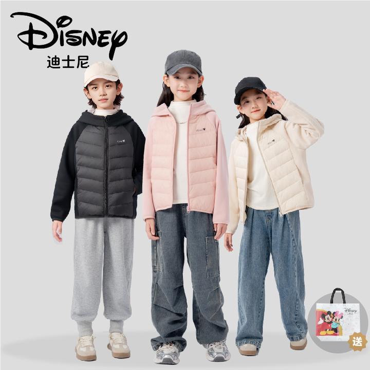 Disney/迪士尼儿童轻羽绒男女童冬季新款轻薄运动休闲外套220