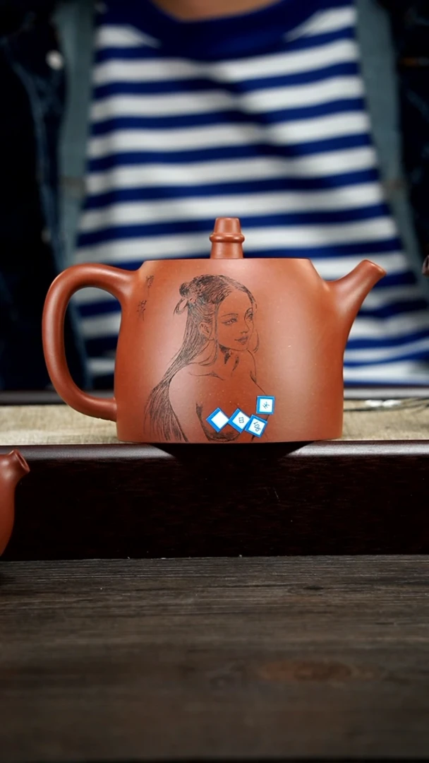 【闪购商品】紫砂茶壶汉铎-一颠刻