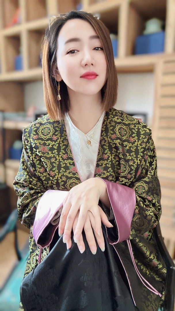 《妍驎王—弦月》原创设计国风宋锦上衣 国风精品制作新中式外套百搭