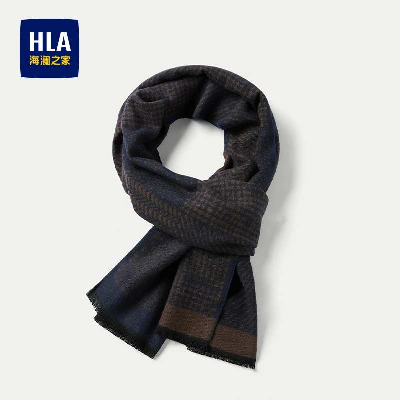 【舒适保暖】HLA海澜之家23新保暖情侣款柔软男士围巾