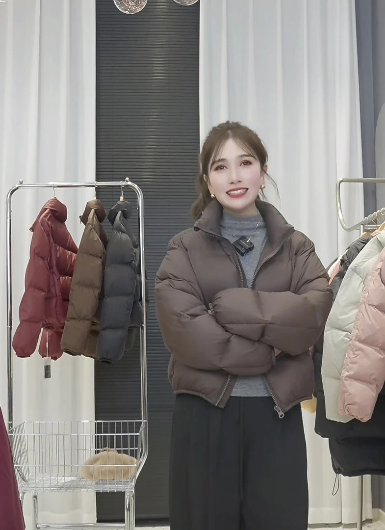 立领超短款【竹雅甜芯】加厚外套冬小个子ins休闲百搭韩版宽松