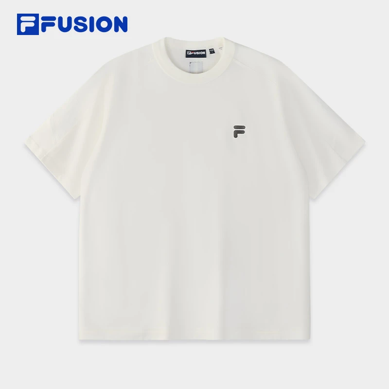 Fila/斐乐舒适时尚运动上衣情侣早秋内搭圆领印花短袖百搭潮流T恤