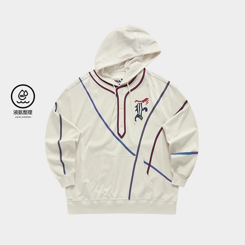 FILA X FACETASM联名时尚针织连帽衣秋季休闲宽松长袖T11M337201